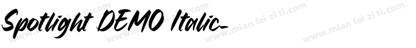 Spotlight DEMO Italic字体转换